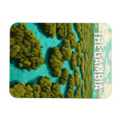The Gambia Illustration Travel Art Vintag Magnet (Horizontal)