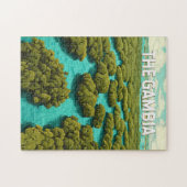 The Gambia Illustration Travel Art Vintag Puzzle (Horizontal)
