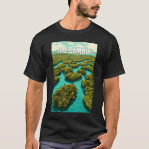 The Gambia Illustration Travel Art Vintag T-Shirt