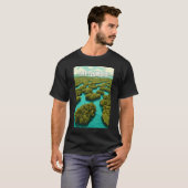 The Gambia Illustration Travel Art Vintag T-Shirt (Vorne ganz)