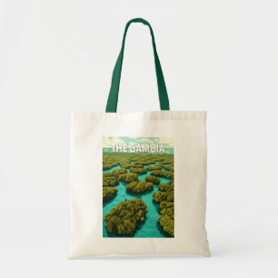 The Gambia Illustration Travel Art Vintag Tragetasche