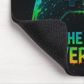 The Game Never Stops — Neon Gamer Controller Mousepad (Ecke)
