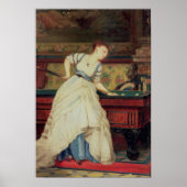 The Game of Billiards, 19th century Poster (Vorne)