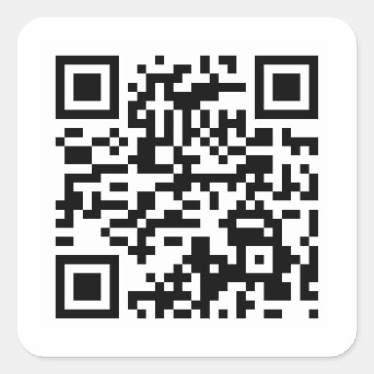 "The Game" QR-Codepacker Quadratischer Aufkleber (Vorderseite)