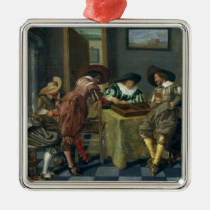 The Game von Backgammon Ornament Aus Metall