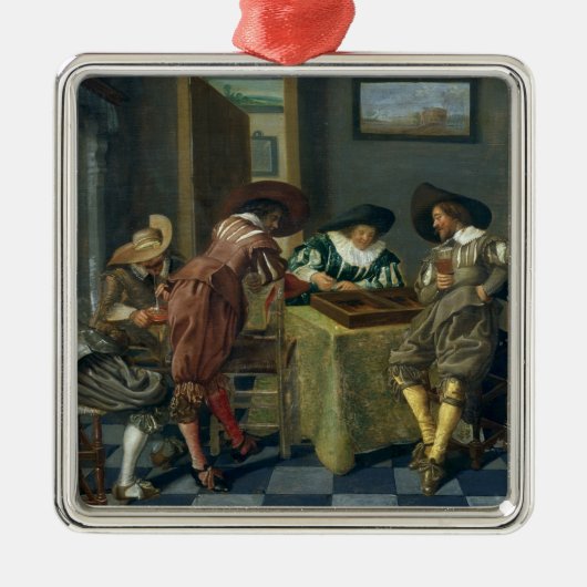 The Game von Backgammon Ornament Aus Metall (Vorne)