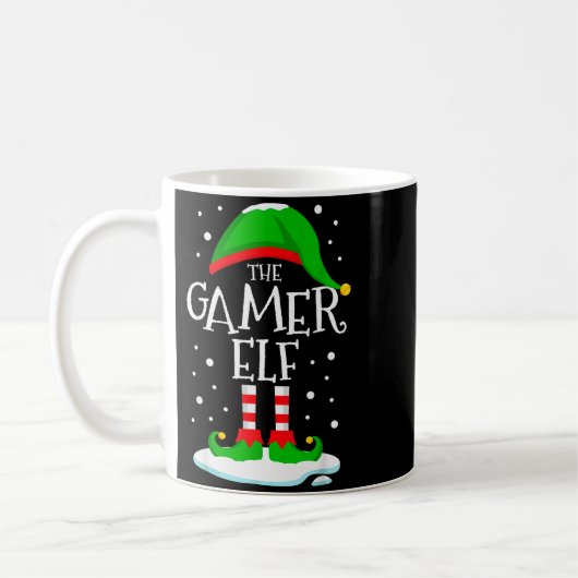 The Gamer Elf Christmas Family Matching Xmas Video Kaffeetasse (Links)