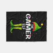 The Gamer Elf Christmas Group Family Pajama  Fleecedecke (Vorderseite (Horizontal))
