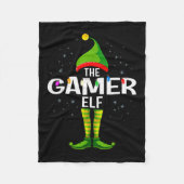 The Gamer Elf Christmas Group Family Pajama  Fleecedecke (Vorderseite)