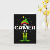 The Gamer Elf Christmas Group Family Pajama Karte (Gelbe Blume)