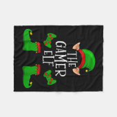 The Gamer Elf Christmas Matching Fleecedecke (Vorderseite (Horizontal))