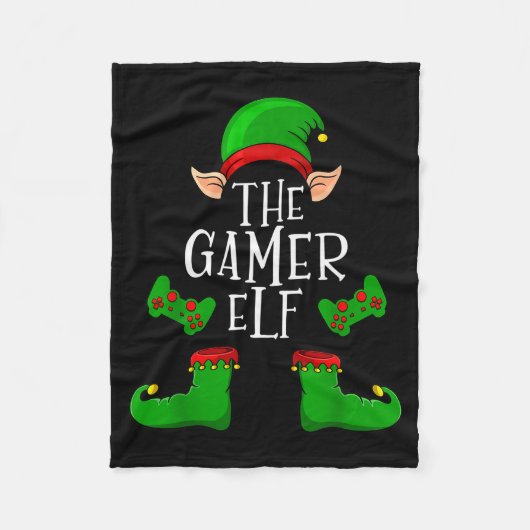 The Gamer Elf Christmas Matching Fleecedecke (Vorderseite)