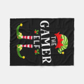 The Gamer Elf Christmas Matching Pajama Fleecedecke (Vorderseite (Horizontal))