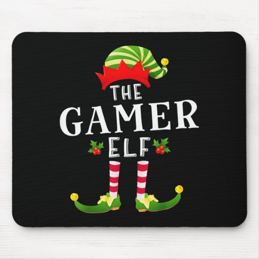 The Gamer Elf Christmas Matching Pajama Mousepad (Vorne)