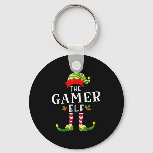 The Gamer Elf Christmas Matching Pajama Schlüsselanhänger (Vorderseite)