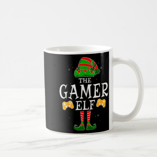 The Gamer Elf Group Matching Family Christmas Holi Kaffeetasse (Rechts)
