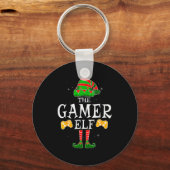 The Gamer Elf Group Matching Family Christmas Holi Schlüsselanhänger (Vorderseite)