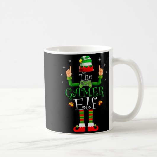 The Gamer Elf Matching Family Christmas Pajama Shi Kaffeetasse (Rechts)