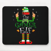 The Gamer Elf Matching Family Christmas Pajama Shi Mousepad (Vorne)