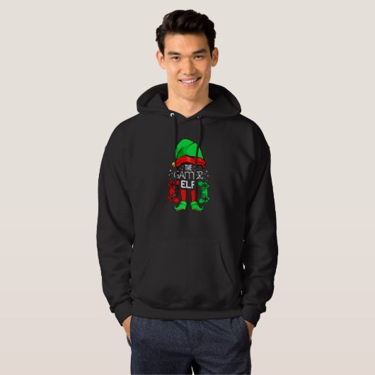 The Gamer Elf Snowmen Snowflake Festival Happy Gat Hoodie (Vorne ganz)