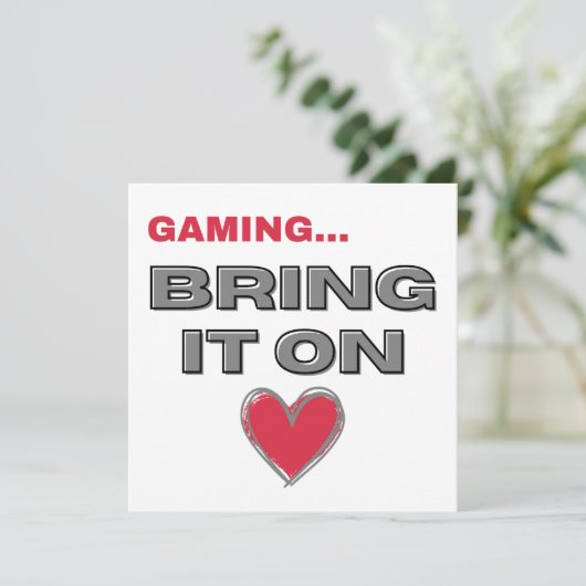 The Gamer Flat Note Card  (Stehend Vorderseite)