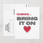 The Gamer Postcard Postkarte (Vorne/Hinten)