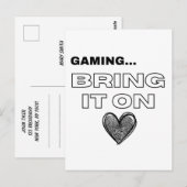 The Gamer Postcard Postkarte (Vorne/Hinten)