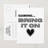 The Gamer Postcard Postkarte (Vorne/Hinten)