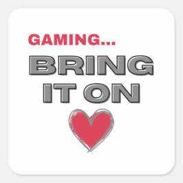 The Gamer  Quadratischer Aufkleber