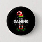 The Gaming Elf Christmas Pjs Matching Pajama Button (Vorderseite)