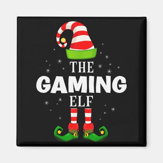 The Gaming Elf Christmas Pjs Matching Pajama Magnet (Vorne)