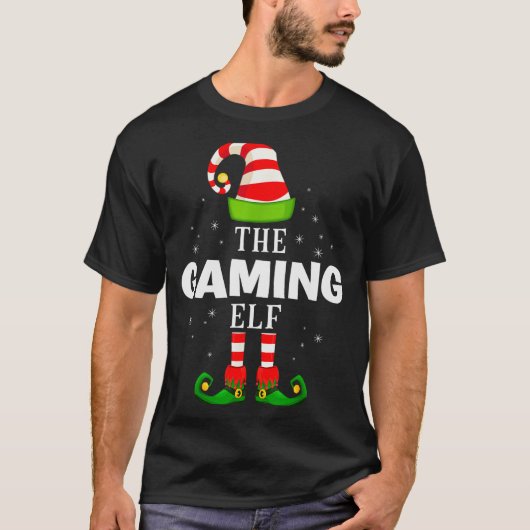 The Gaming Elf Christmas Pjs Matching Pajama T-Shirt (Vorderseite)