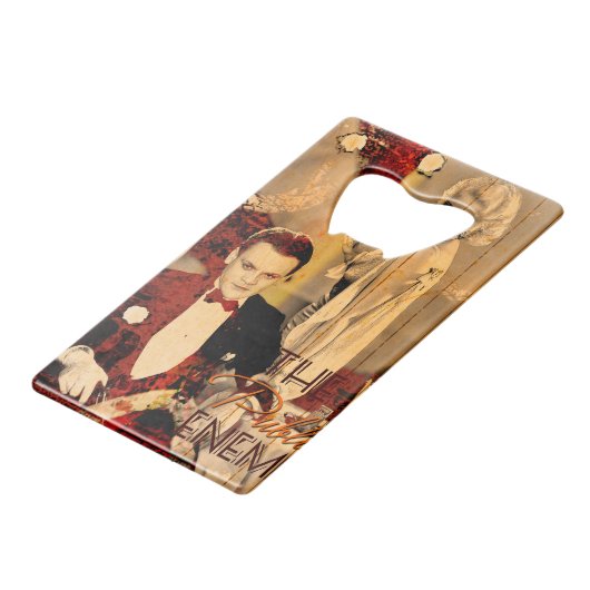 The Gangster's Blonde Girl Geldbeutel Flaschenöffner (Vorderseite Schrägansicht)