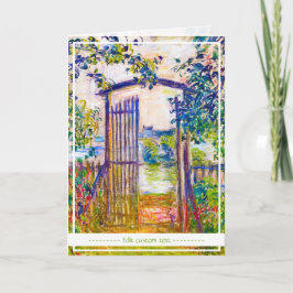The Garden Gate at Vetheuil Claude Monet vibrant Karte
