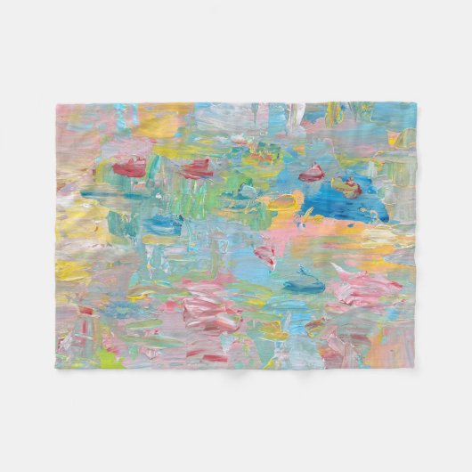 The Garden of Delight clock Fleecedecke (Vorderseite (Horizontal))