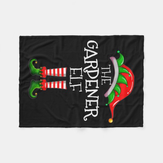 The Gardener Elf Matching Family Group Christmas P Fleecedecke (Vorderseite (Horizontal))