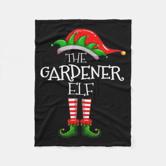 The Gardener Elf Matching Family Group Christmas P Fleecedecke (Vorderseite)