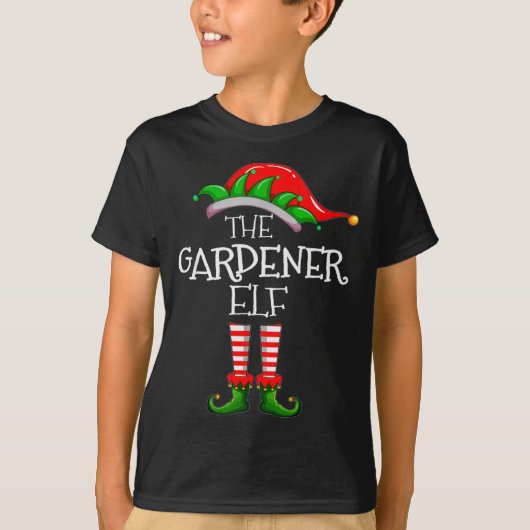 The Gardener Elf Matching Family Group Christmas P T-Shirt (Vorderseite)