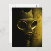 The gas mask postkarte (Vorne/Hinten)