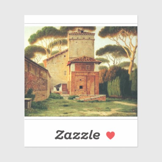 The Gatehouse im Park der Villa Borghese, Rom Aufkleber (Blatt)