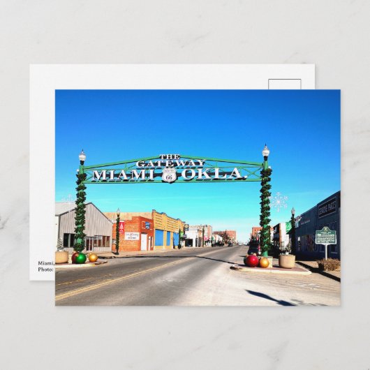 The Gateway: Miami, Oklahoma Postkarte (Vorne/Hinten)