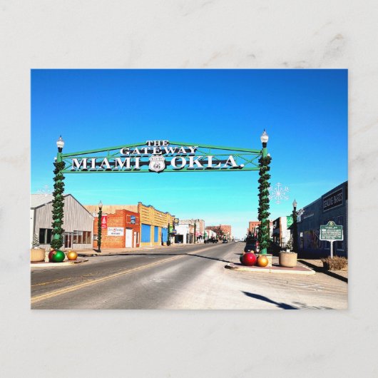 The Gateway: Miami, Oklahoma Postkarte (Vorderseite)