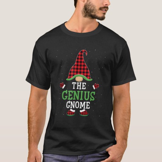 The Genius Gnome Funny Group Matching Christmas Pa T-Shirt (Vorderseite)