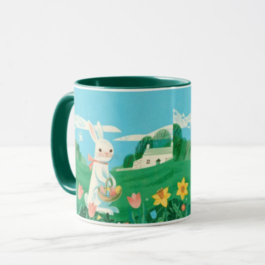The Gentle Farmer Bunny Kind Ones Whimsical Coffe Tasse (Vorderseite Links)