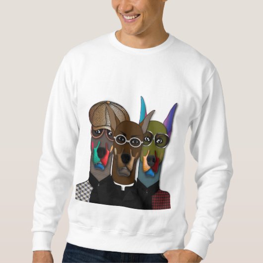 "The Gentlemen Dobermans" Artistic Sweatshirt (Vorderseite)