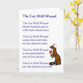 The Get Well Weasel - ein lustiges und gutes Gedic Karte (Gelbe Blume)