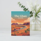 The Ghan, Australische Outback-Eisenbahnreise Postkarte (Stehend Vorderseite)