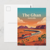 The Ghan, Australische Outback-Eisenbahnreise Postkarte (Vorne/Hinten)