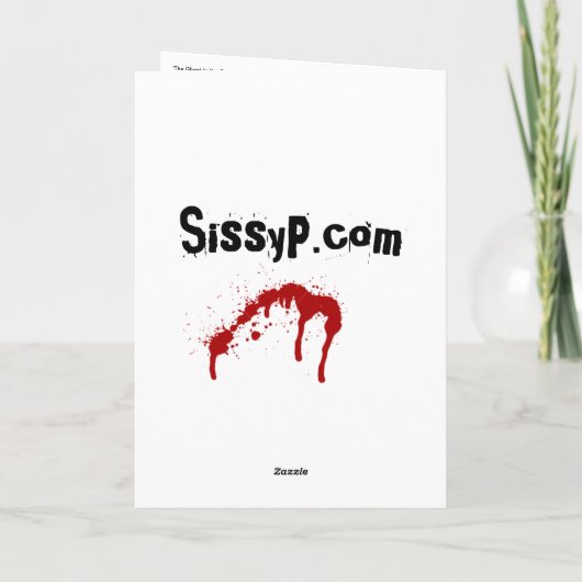 'The Ghost in the Canvas' Birthday Card Karte (Rückseite)