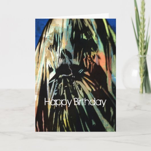 'The Ghost in the Canvas' Birthday Card Karte (Vorderseite)
